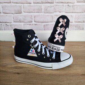 ⭐Converse Chuck Taylor Bows & Studs Sz 7 Men's Shoes Sneakers Black Pink A16447F